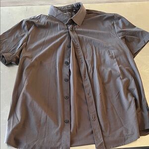 Men's Brown Short Sleeve Shirt